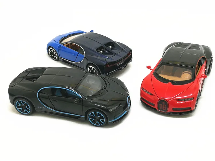 1:32 Масштаб Bugatti Chiron сплав автомобиля Diecasts игрушечные транспортные средства модель автомобиля Металлическая Модель автомобиля игрушки с вытягивающим черным звуком для детей Подарки