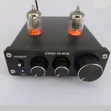 Серебряный/черный DC12V HIFI 6J1 ламповый предусилитель клапан усилителя аудио предусилитель двухканальный ВЧ бас с NE5532 тон