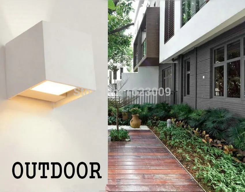 10pcs/lot Dimmable LED Wall Lamp Sconce Outdoor Porch Light 10W UP And Down Lighting AC110V 240V