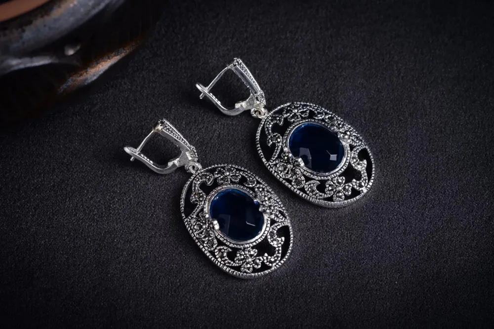 

Pretty 14mm Red Cat's Eye stone Opal 925 Sterling Silver Hook Earring for women sterling-silver-jewelry brinco boucle earring