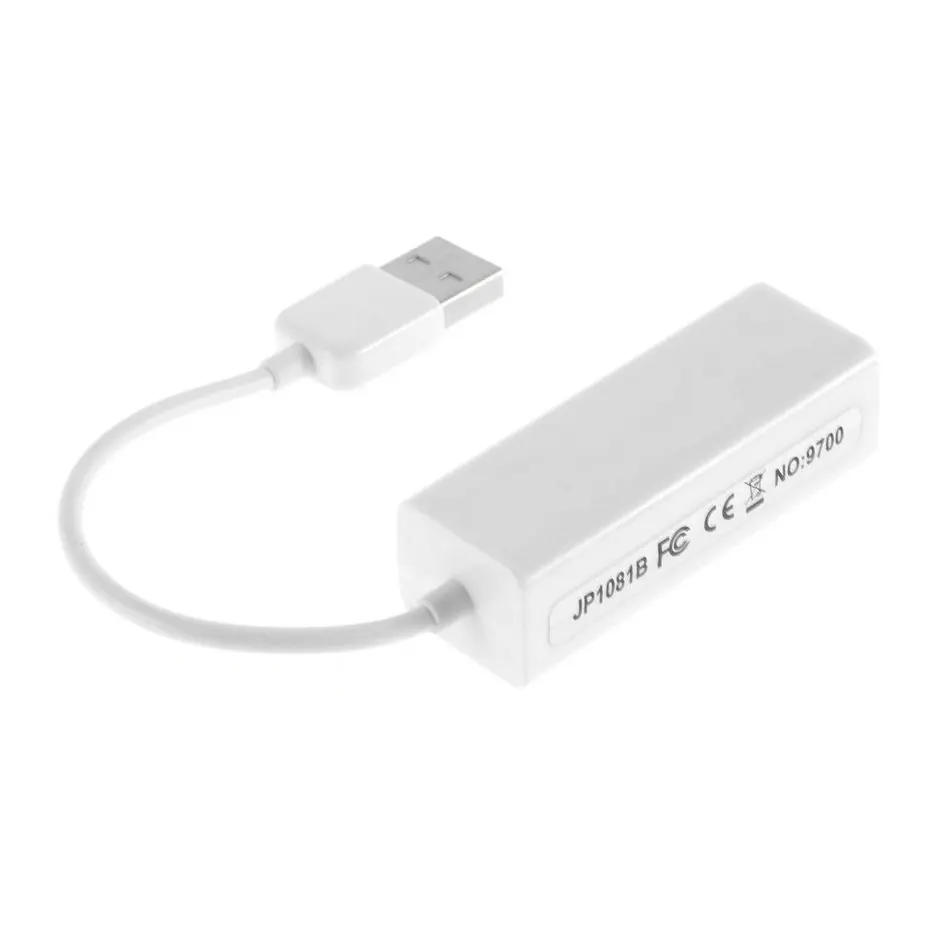 10 قطعة USB 2.0 إلى إيثرنت سريعة 10/100 RJ45 شبكة LAN محول بطاقة دونغل 100 Mb