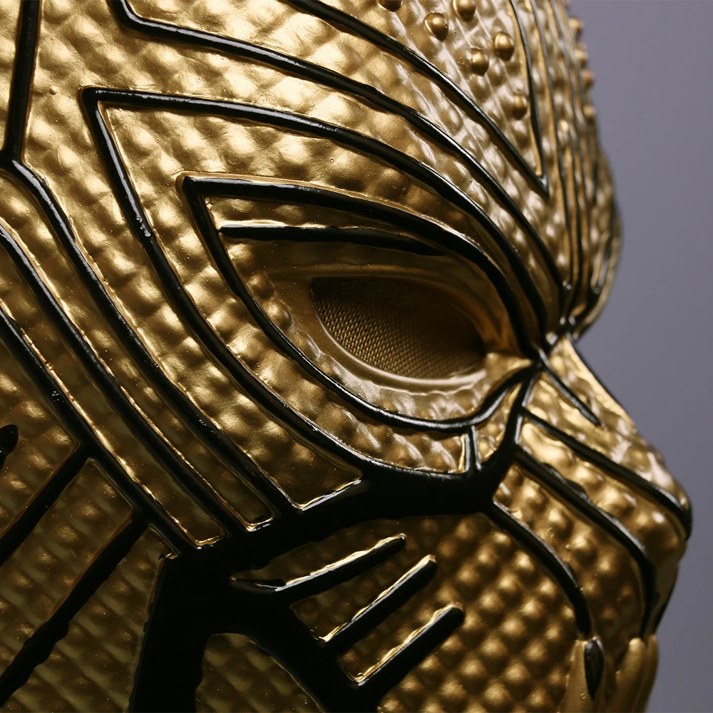2018 Black Panther Helmet Infinity War Gold Black Panther Superhero Helmet Props (15)