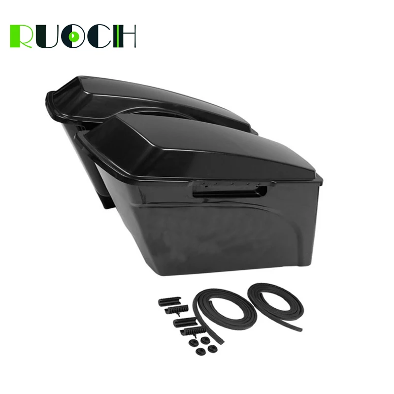 

Unpainted 5" Stretched Extended Hard Saddlebags Without Lock for Harley Davidson Electra Road Glide Street Glide Road King 94-13