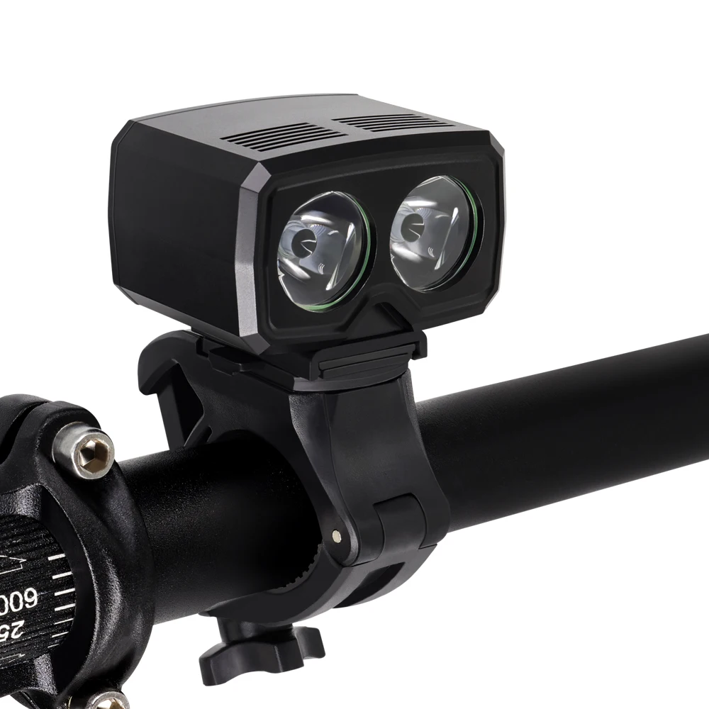 

Front light bike LED 400 Lumens 2pcs T6 Handlebar bicycle headlight Built-in Battery indicator button led usb bike cycling light