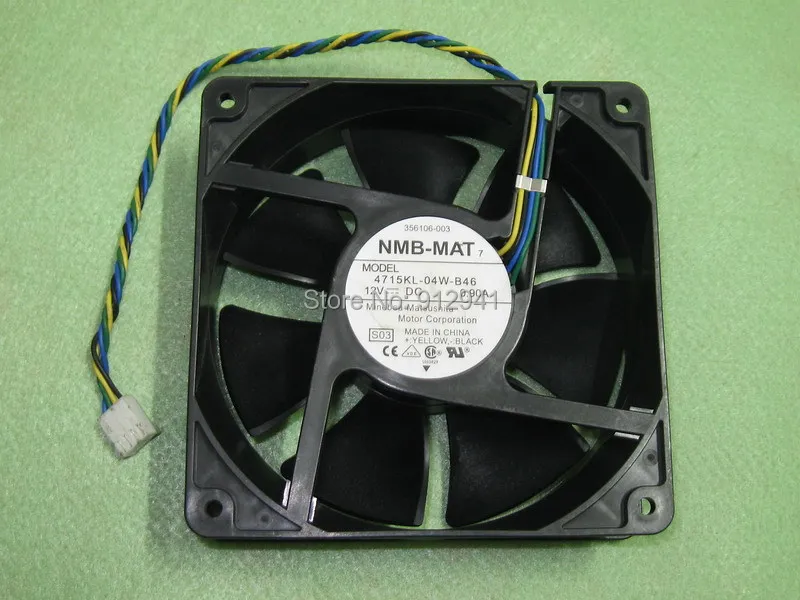 

NMB-MAT 4715KL-04W-B46 12038 120mm x 120mm x 38mm PWM Cooler Cooling Fan 12V 0.90A 4Wire 4Pin Connector