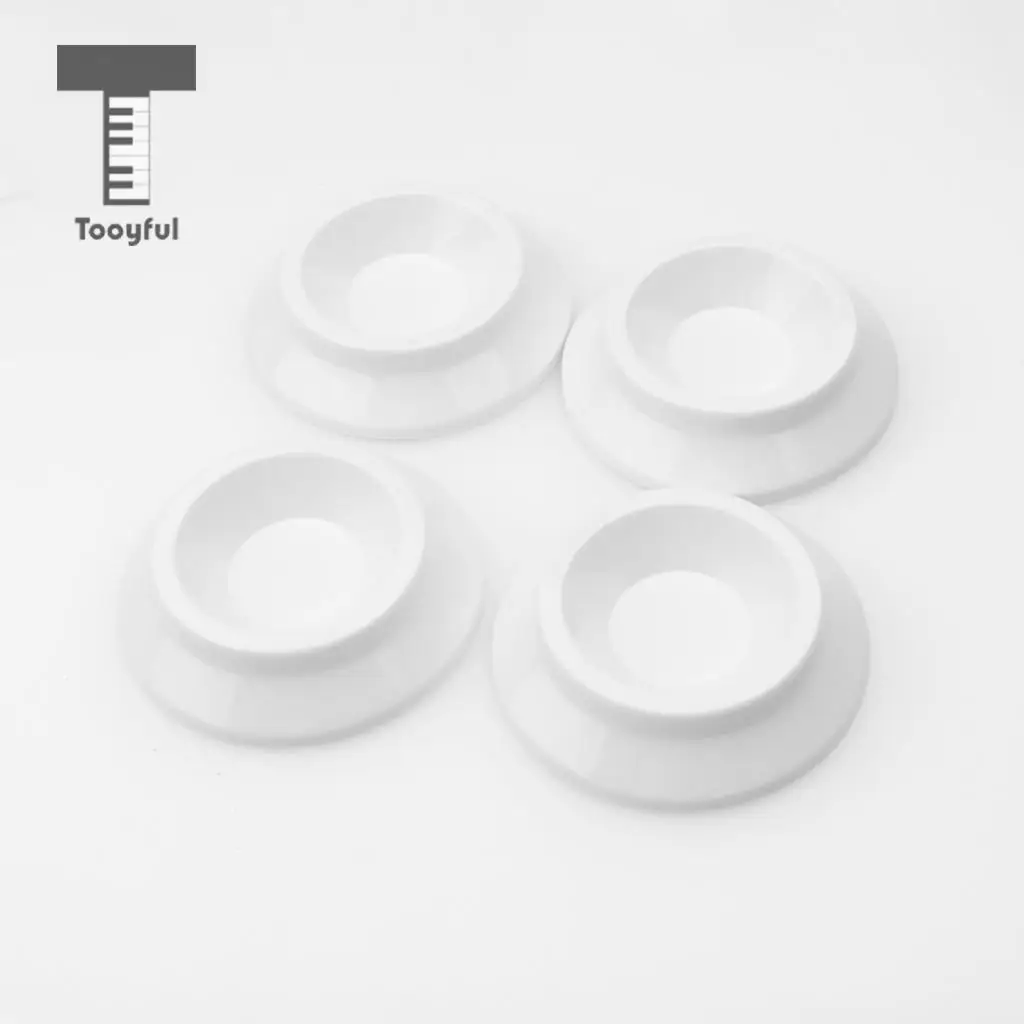 4pcs White Piano Caster Cups Piano Leg Pads for Upright Piano Parts Accessories