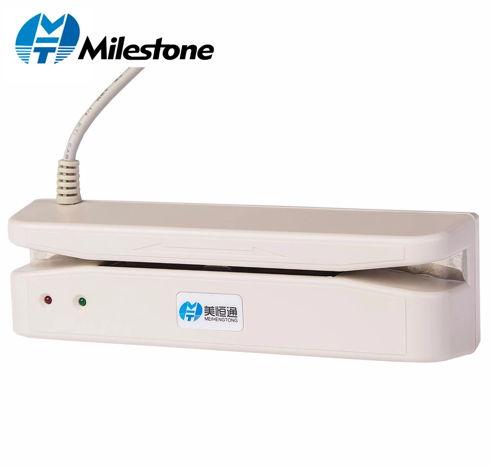 

Milestone Reader Magnetic Strip Card Slip Scanning 35mA Standard VIP Card Scanner USB Port Main for Supermarket/Shop MHT-400