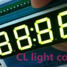 Зеленый 0,5" 0.56in часы светодиодный дисплей 0,56 дюймов 7 семь сегментов 4 бит цифровая трубка общий анод время 12 контактов цифра трубка