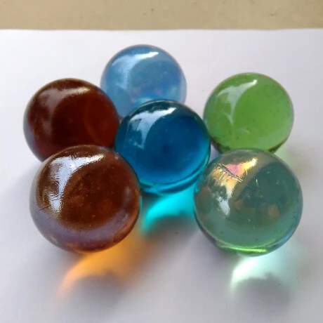 4 Glass Marbles Cobalt Blue 35 mm