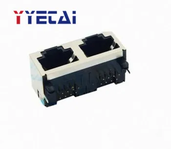 

YongYeTai RJ45 56 dual port no light 8P8C network socket with shield Free shipping
