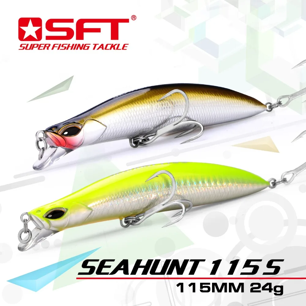 

SFT Ocean Lake Sinking type fishing lure high quality hard lures 24 g 115 mm Mackerel Sea bass Lure Artificial Bait