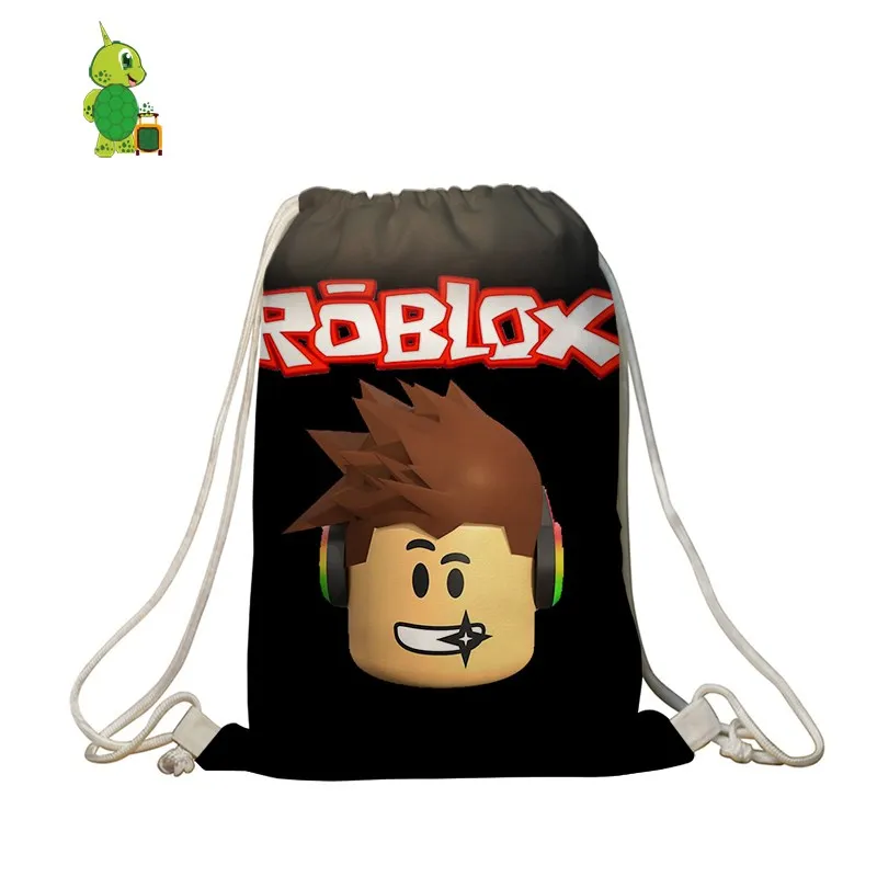Roblox Game Drawstring Bag Fans Daily Backpack Children School Storage