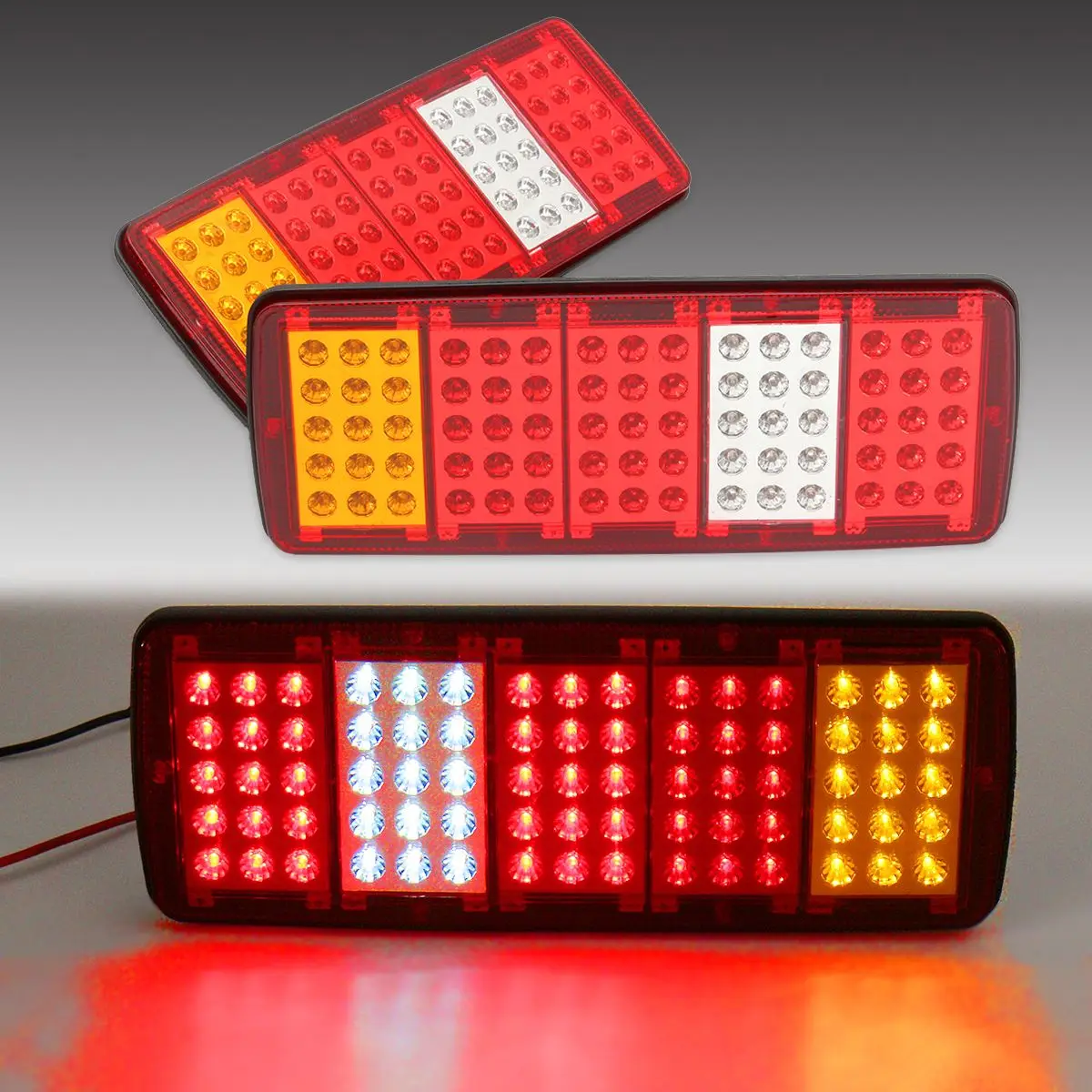 

2PCS 12V TRAILER TRUCK CARAVAN REAR TAIL LIGHT LAMP BRAKE STOP SIDE INDICATOR