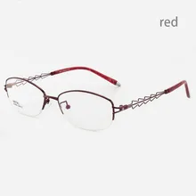 Aissuarvey Высокое качество Оптическая оправа женские очки полуободок сплав Мода Стиль Золотой Розовый Красный Фиолетовый очки