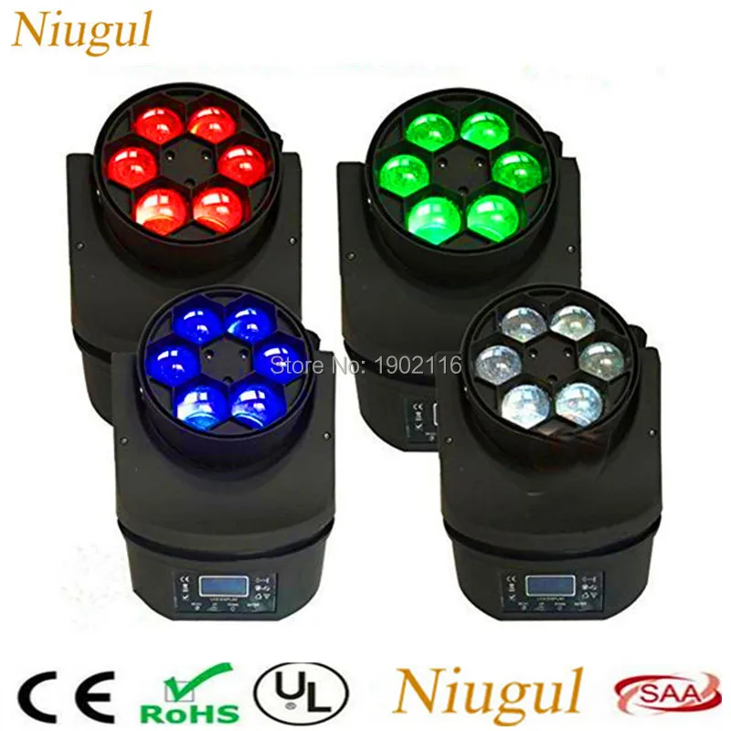 

4pcs/lot Free Shipping DMX512 100W LED Stage Beam+Wash Light Effect 11/14 Channels RGBW LED Bee Eye Beam Mini Head Moving Lights