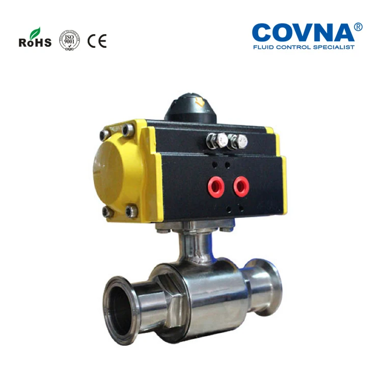 Пневматический санитарный тип резьбы два способа шаровой клапан Сделано в Китае