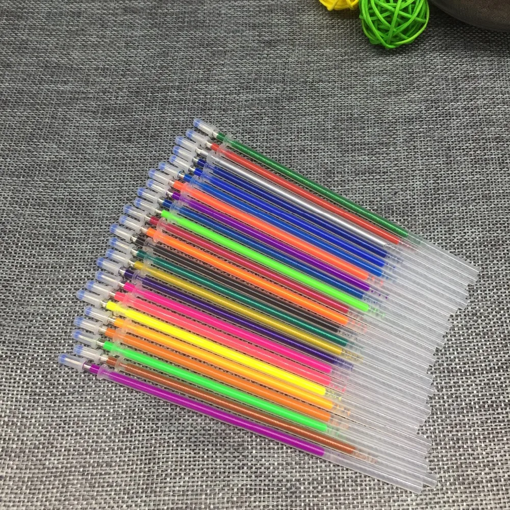 Full Shinning Colourful Gel Pen Refills-4