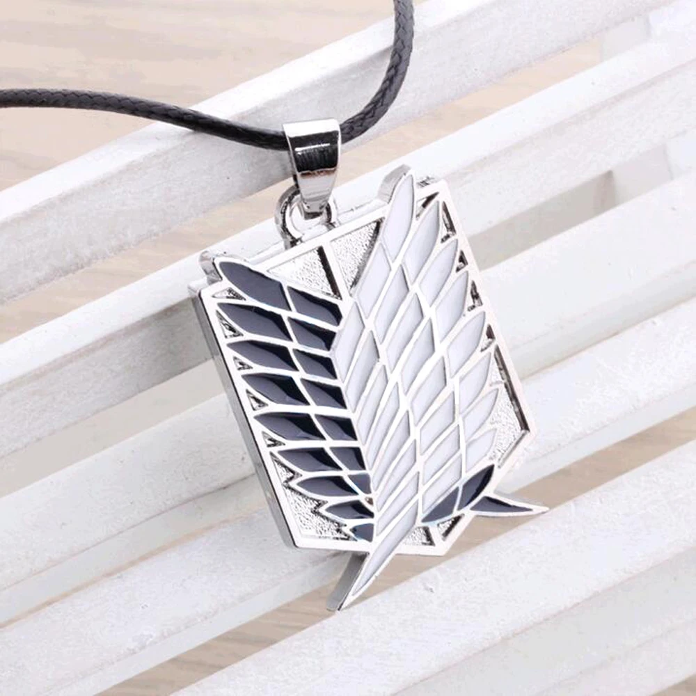 

Metal Anime attack on the wings of freedom titanium necklace Shingeki no Kyojin cosplay necklace shell necklace necklace survey