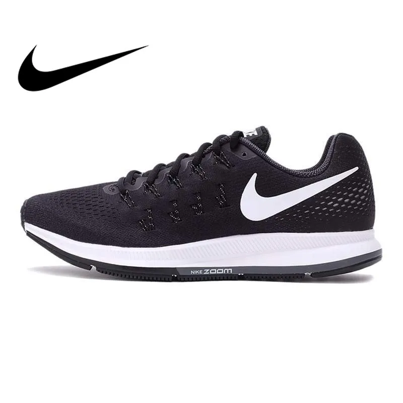 Официальный Оригинальная продукция NIKE AIR ZOOM PEGASUS 33 резиновая Для Мужчин's кроссовки спортивная обувь с низким берцем дышащая прогулочная 831352