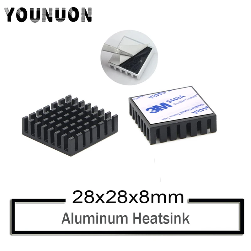 10 шт. алюминиевые радиаторы для охлаждения YOUNUON 28x28x8