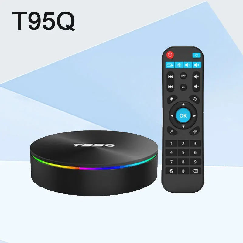 

T95Q 4GB 64GB TV BOX Android 9.0 LPDDR3 Amlogic S905X2 Quad Core 2.4G&5GHz Dual Wifi BT4.1 100M H.265 4K Media Player PK mi box