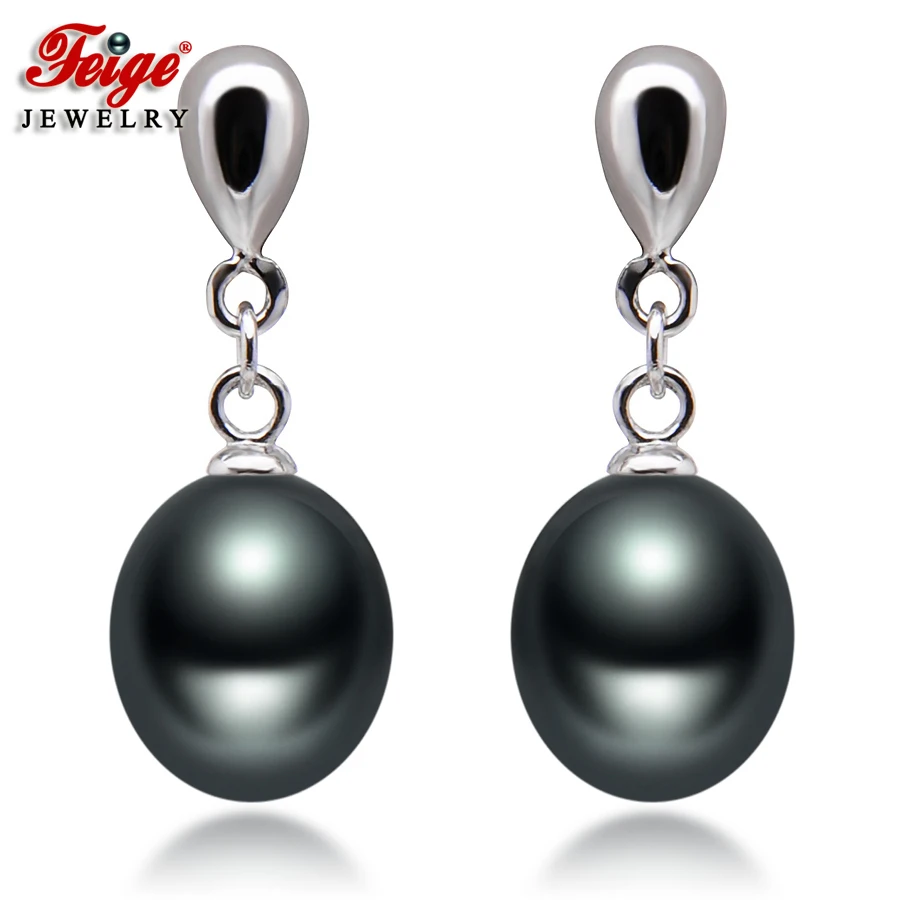

Vintage Style Women's Stud Earrings, 8-9mm Rice-shaped Natural Freshwater Cultured Pearls,925 Sterling Silver Earrings