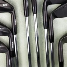 Мужские черные 0311 железные Гольф Кованое железо Гольф клуб 3-9, W, набор из 8 R/S крышка головки стальной стержень