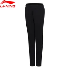 Li-Ning, новинка 63%, женские трендовые спортивные штаны, 37% хлопок, полиэстер, обычная посадка, подкладка, спортивные штаны AKLM754 CONF17