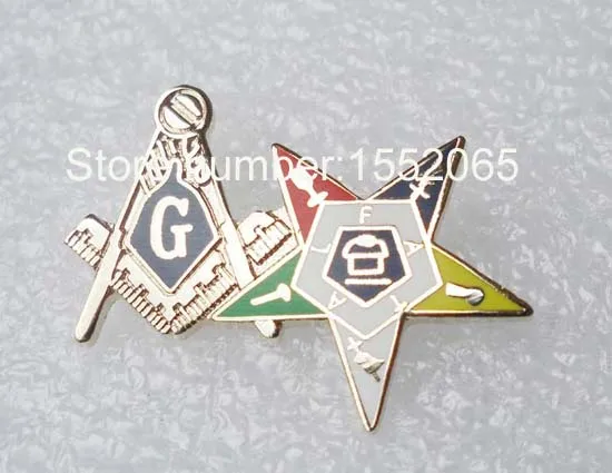 

Free Shipping 10PCS Masonic and Eastern Star Lapel Pin