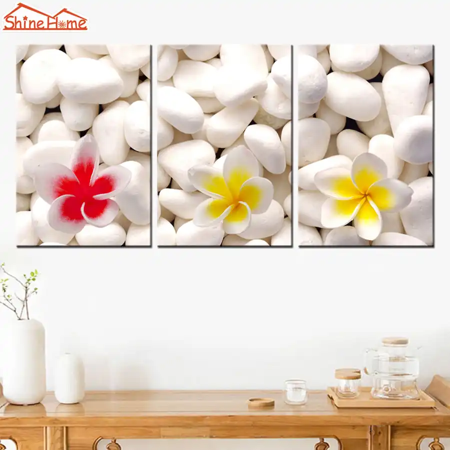 Shinehome 3pcs Lona De Arte De Pared De Pintura Impresa Triptico