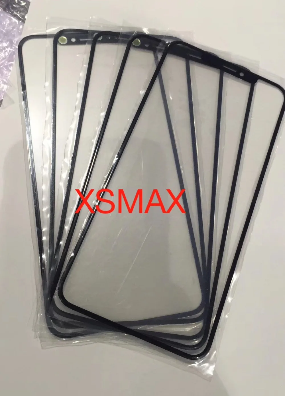 

BCHDIGITAL AP037 Black For Apple iPhone XS Max lcd Display Outer Touch Screen Cover Panel Front Glass Lens Part Replacement