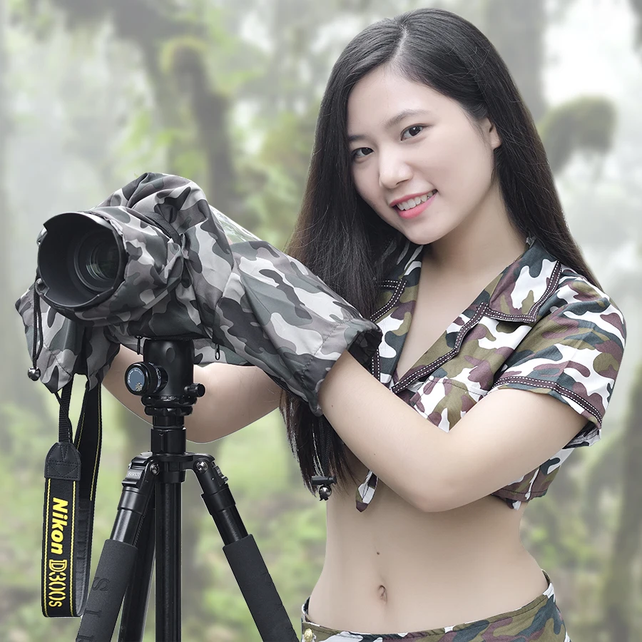 

Roadfisher Waterproof Rainproof Dustproof DV Video DSLR SLR Camera Rain Cover Raincover Protect Sleeve Coat For Canon Nikon Sony