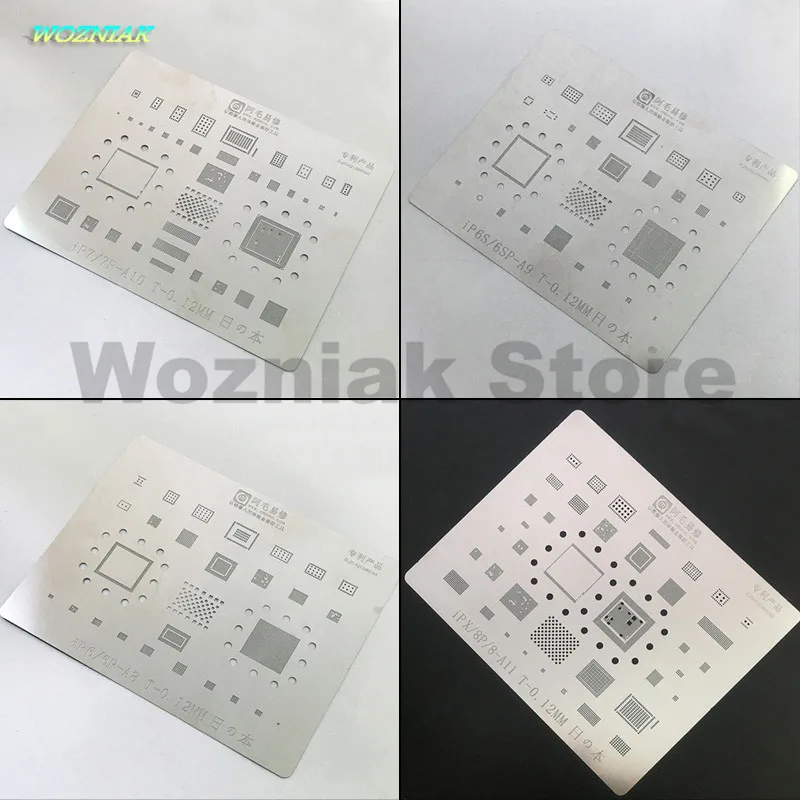 Wozniak High-quality 0.12mm for iphone 6g 6p 6s 6sp 7g 7p 8g 8p X A8 A9 A10 A11 CPU IC Mesh Solder paste Tin plant Steel net | Инструменты