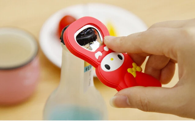 

1PC Cute cartoon silicone multifunction bottle opener beer bottle opener with magnetic refrigerator wine KB 1358