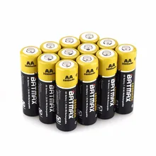 12-Packs высокой емкости 2800mAh AA NiMH перезаряжаемые батареи