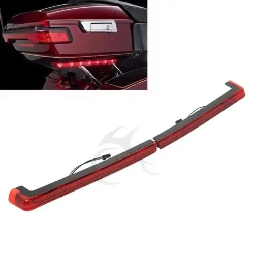 Motorcycle LED Light Tour Pak Pack Side Marker Red Lens For Harley Road