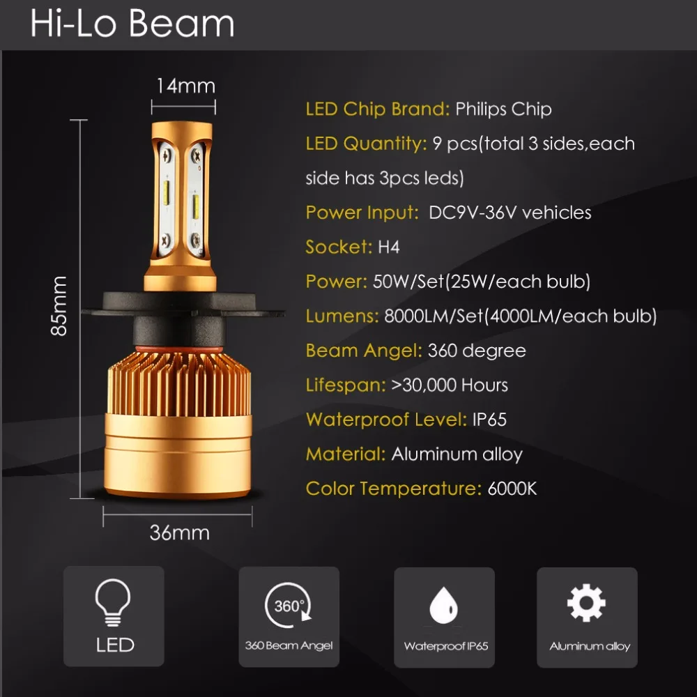 h1 led auto lamp 