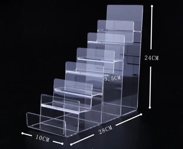 Семиуровневый акриловый стенд для кошелька, держатель для кошелька, высокое качество, для телефона, косметика, ювелирная полка, подставка для лака для ногтей