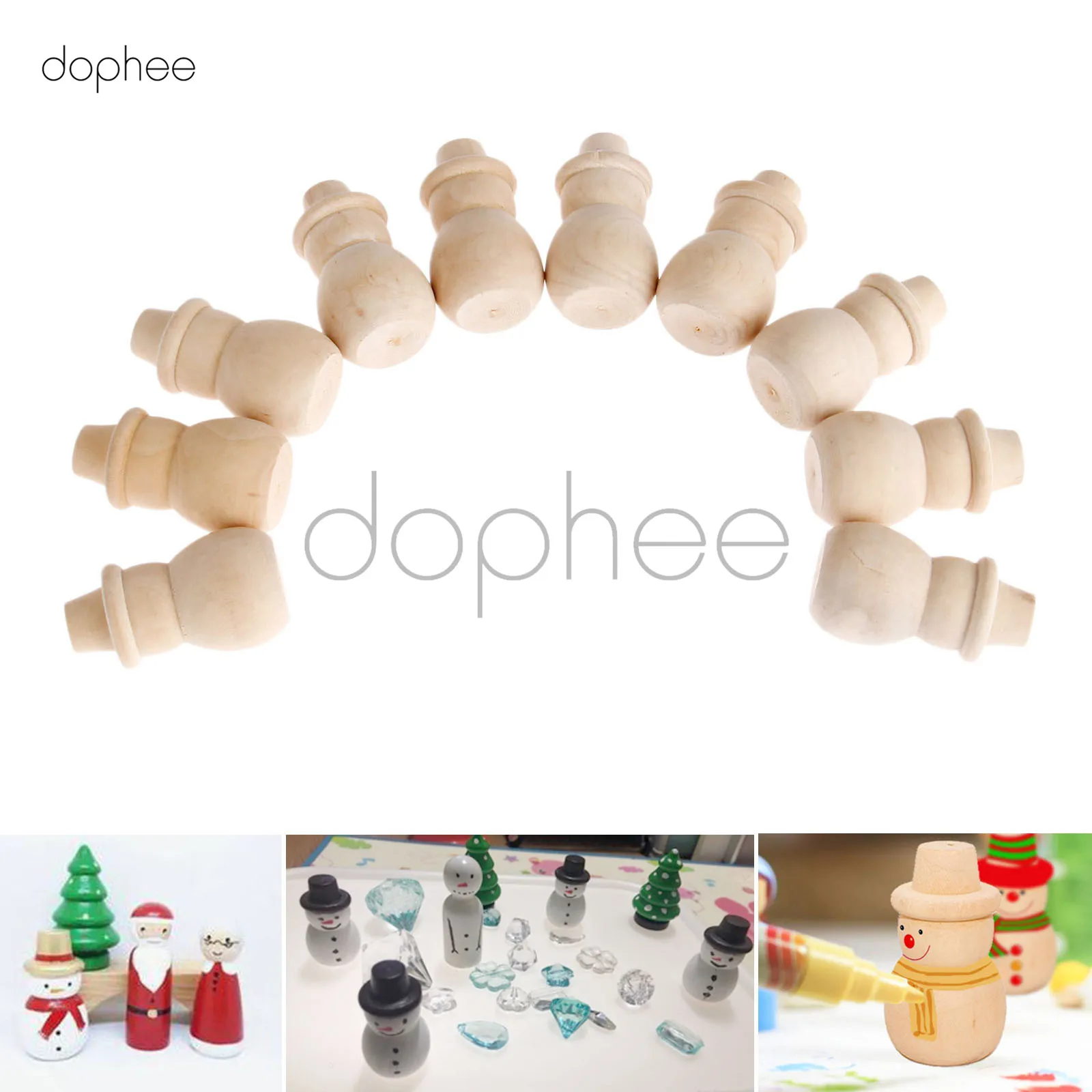 Dophee 10 шт. деревянный без финишной отделки желуди Peg DIY брошь маленький цветок из прозрачного хрусталя подарок орнамент Свадебная вечеринка украшения аксессуары - Цвет: 3