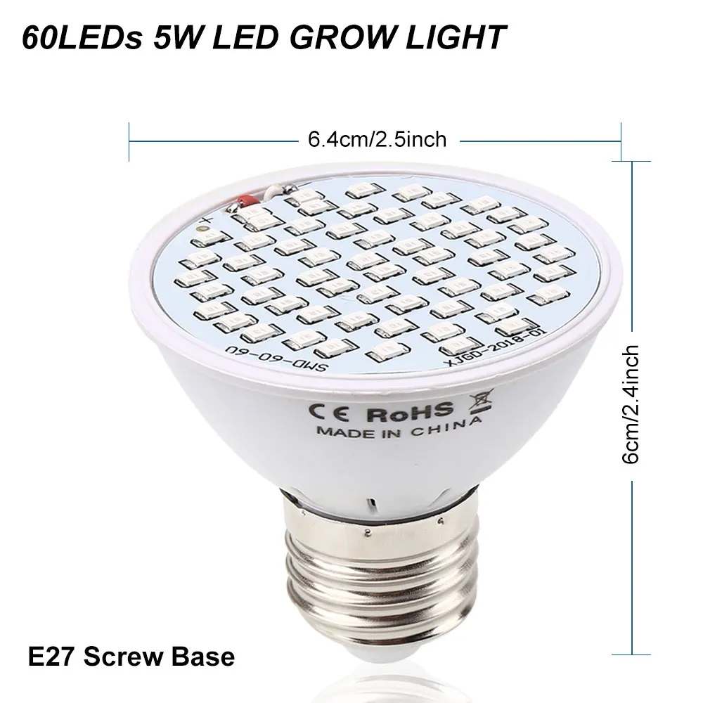 8 шт светодиодный растет ламп E27 110 V 220 V завод расти свет лампы светодиодный Fitolampy Фито лампа для комнатных растений цветы рост рассады