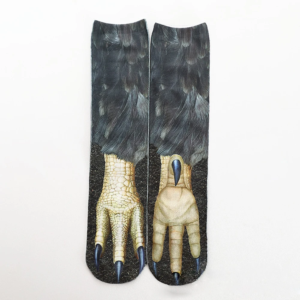 Новые стильные забавные носки унисекс для мужчин и женщин, чулочно-носочные изделия, милые женские носки с принтом в виде лап кошки собаки, зимние шерстяные теплые женские носки