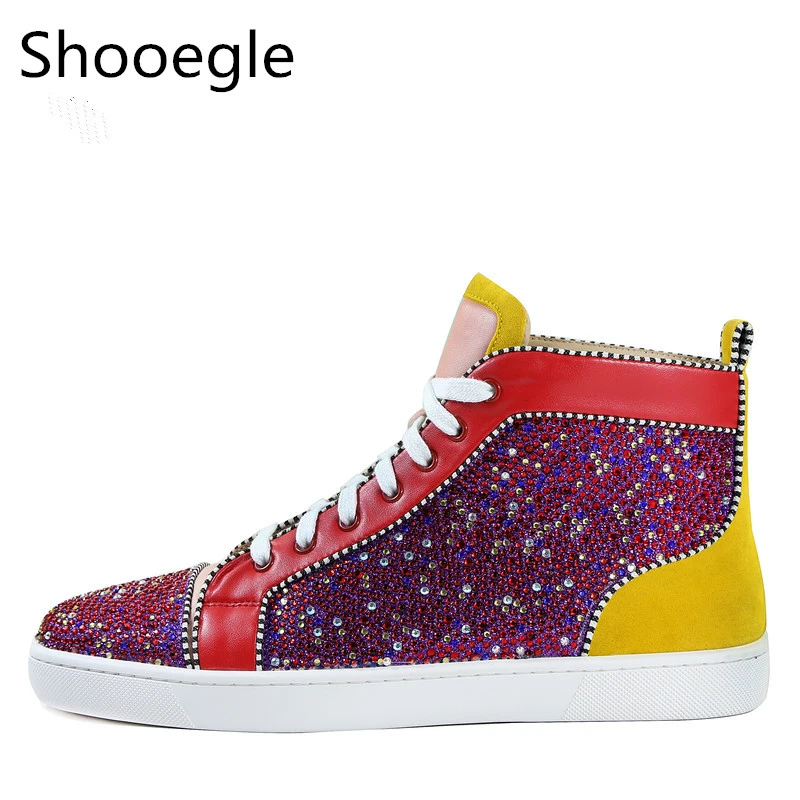 rhinestone high top sneakers