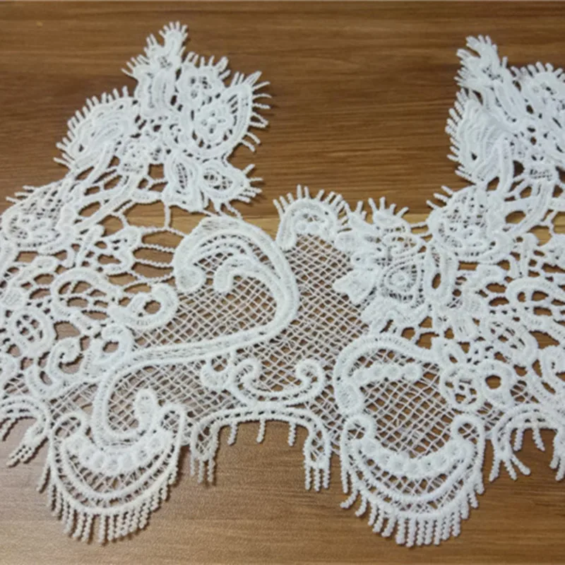

Vintage Lace Wedding Bridal Embroidered Lace Edge Trim 10yards Applique DIY Sewing Crafts 22m wide Lace Fabric