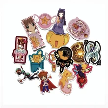 Аниме 15 шт./компл. Cardcaptor Сакура косплей реквизит собрать ПВХ наклейка водонепроницаемый DIY дневник альбом скрапбук канцелярские наклейки