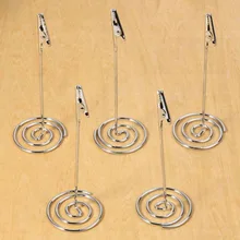 Держатель фото 10 шт. место держатель для карт Мемо-держатель клип фото держатель настольный держатель номера серебро держатель для фотографий