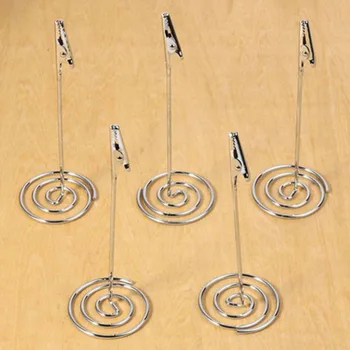 

10pcs Place Card Holder Memo Holder Clip Photo Holder Table Number Holder Silver