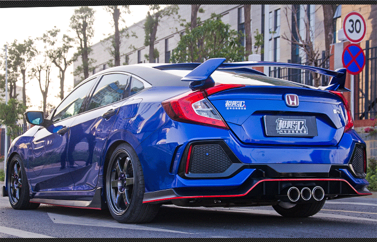 ABS краска автомобиль заднее крыло багажника спойлер для 16-18 HONDA CIVIC