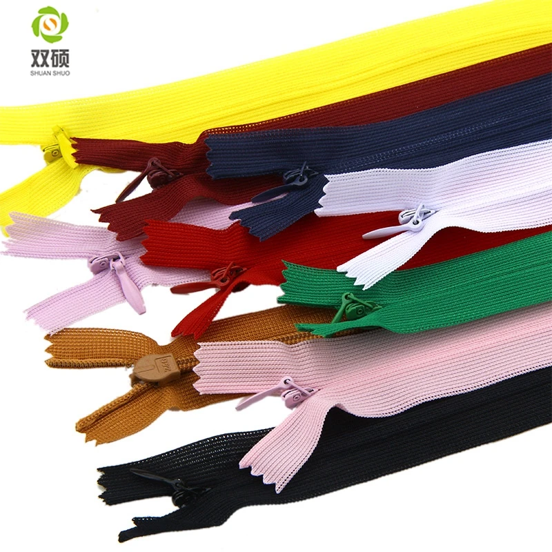 Shuan Shuo 3 # нейлоновая невидимая застежка молния боковая цветная для юбки наволочки