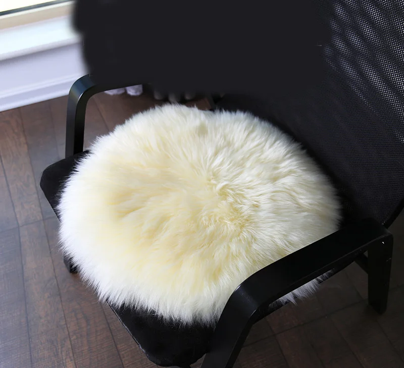 New-Round-Long-Wool-Car-Seat-Covers-Fur-Chair-Cushion-45cm-Genuine-Sheepskin-Pads-car-styling-accessories-81