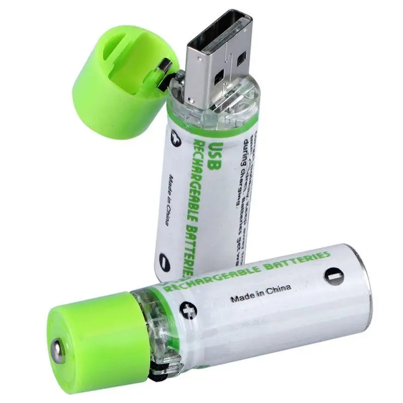 USB AA батарея 1 2 V 1450 mAh Ni MH перезаряжаемая светодиодный индикатор зарядки